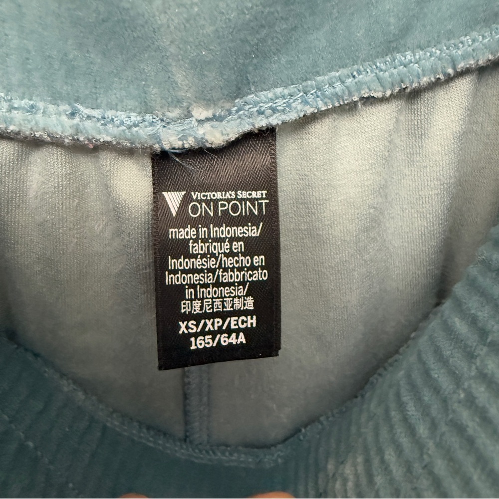 Victoria's SecretTRACKSUIT SET Hoodie+jogger SAGE green VELOUR  Top S/ bottom XS - Picture 10 of 11